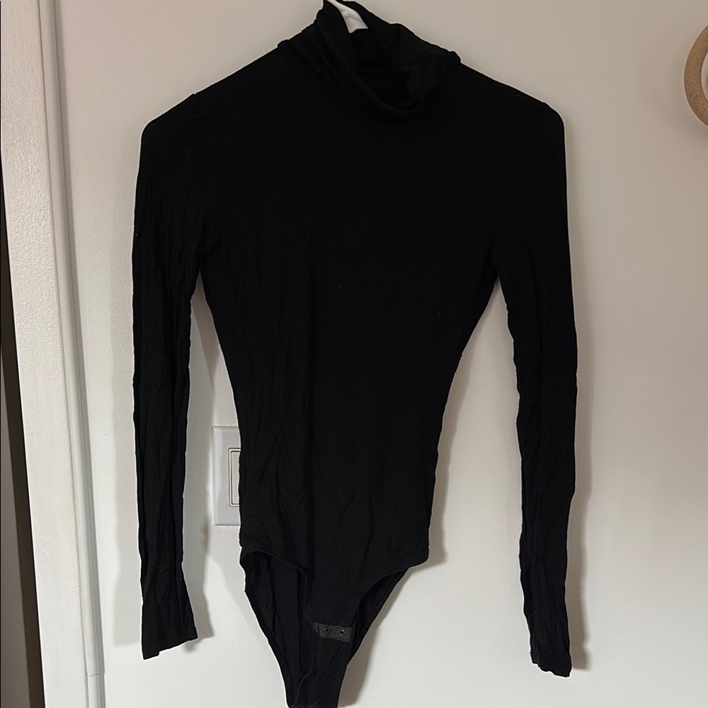 Madewell Renay Turtleneck Bodysuit in Black